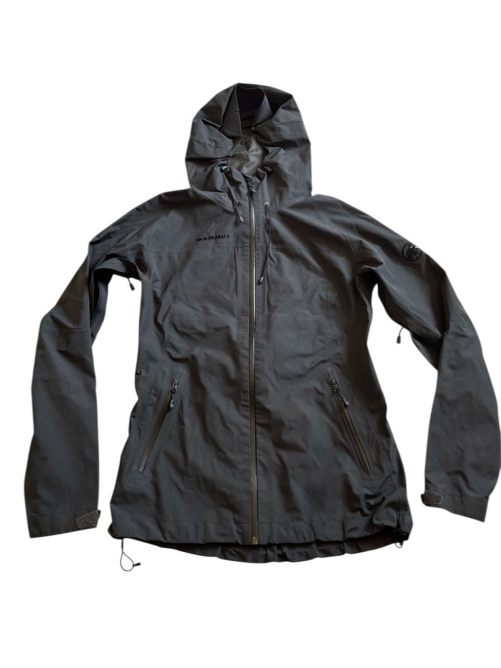 Mammut Charcoal black Hooded Waterproof Rain Jacket